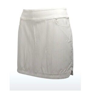 Coconut Row Palm Beach Skort Shorts Women's Size 12 White Pullon Lined w/Pockets